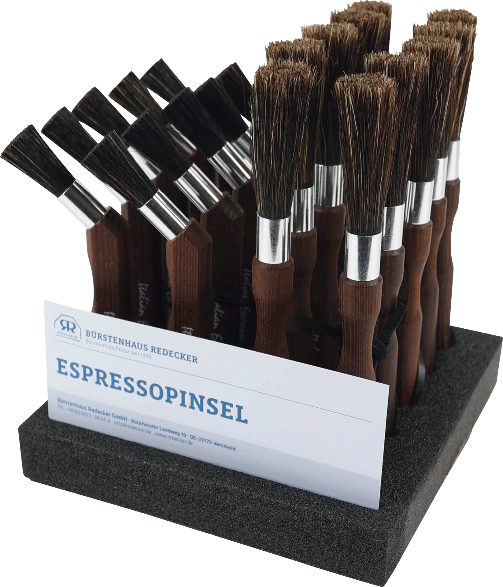 espresso maker brush display